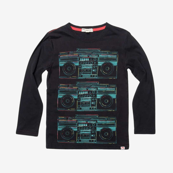 Appaman Best Quality Kids Clothing Boys Tops Boombox Graphic Tee | Black