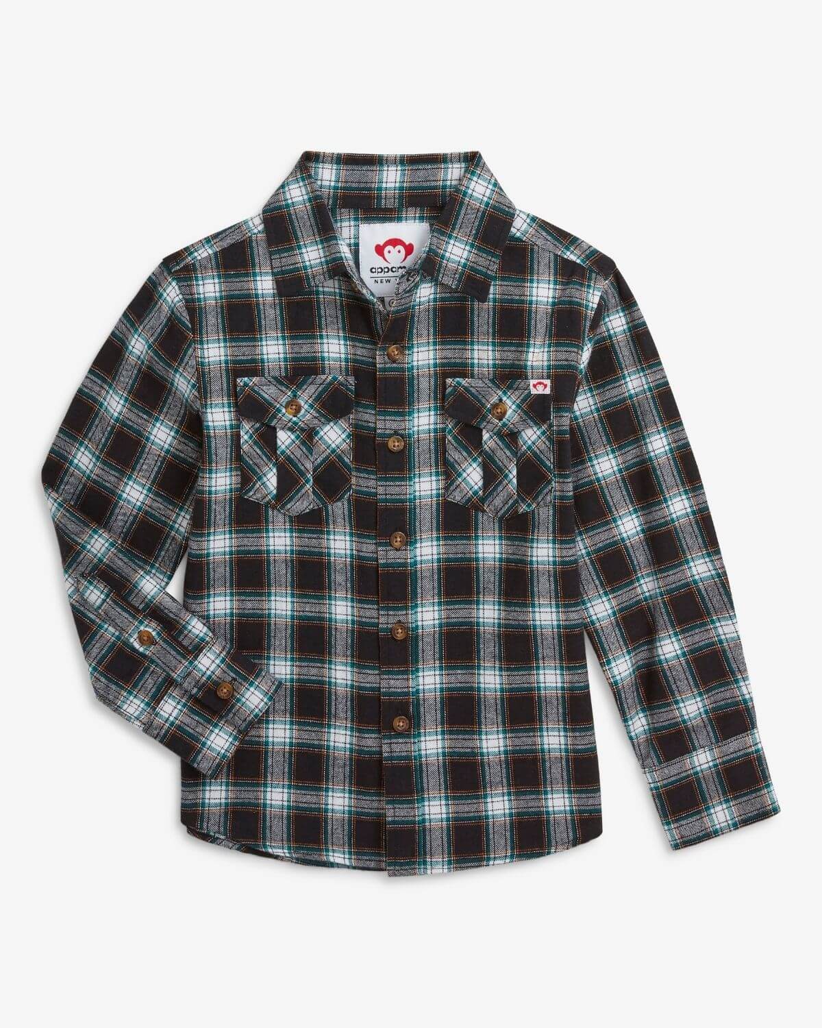 Boys Black Flannel Shirt Appaman - Main Image