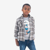 Appaman Best Quality Kids Clothing Boys Tops Flannel Shirt | Grey/Orange Plaid