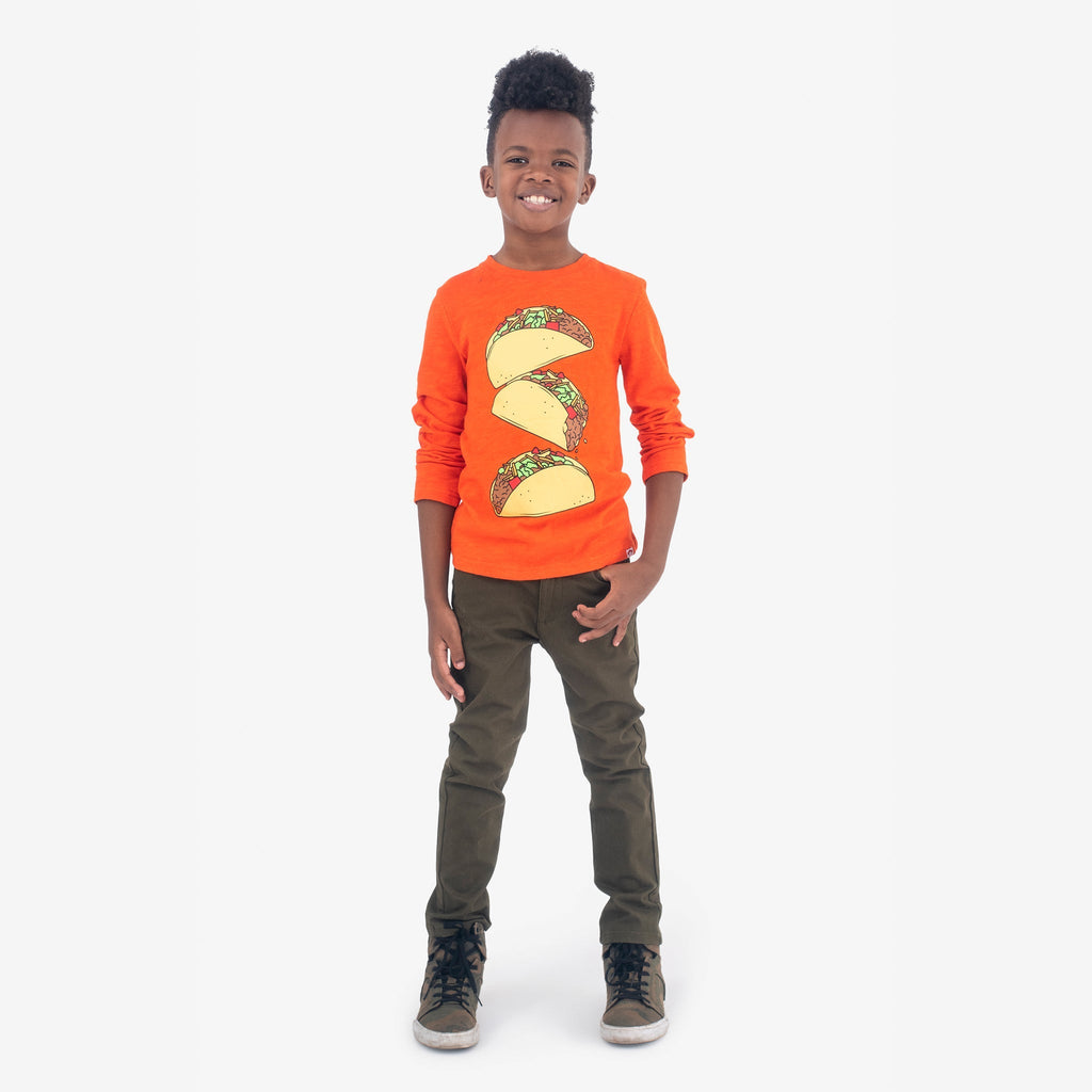 Appaman Best Quality Kids Clothing Boys Tops Graphic Long Sleeve Tee | Taco Night