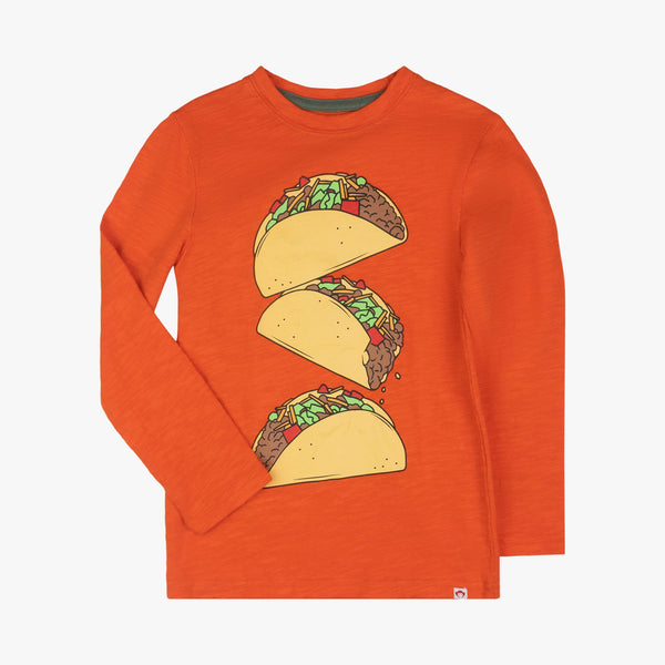 Appaman Best Quality Kids Clothing Boys Tops Graphic Long Sleeve Tee | Taco Night