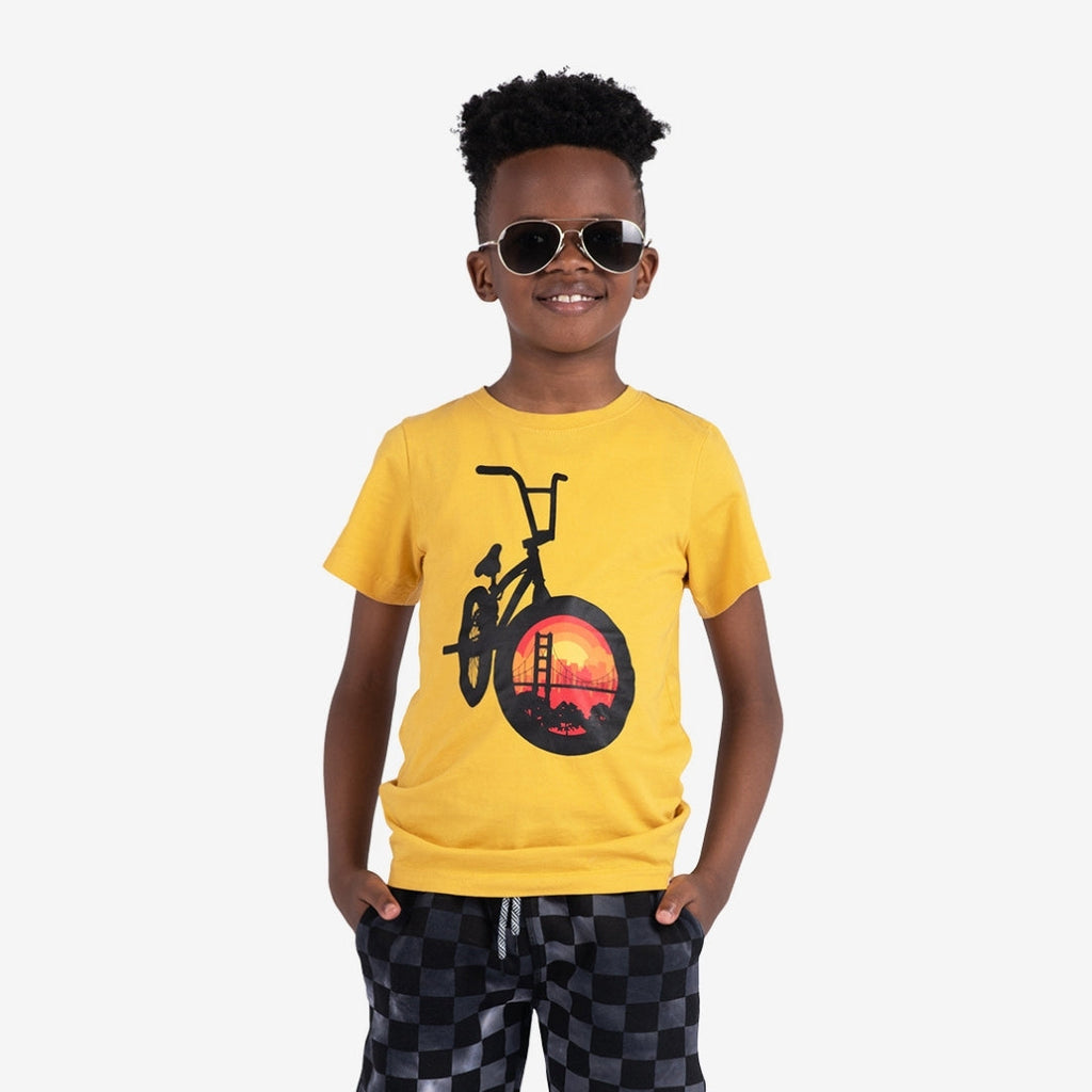 Appaman Best Quality Kids Clothing Boys Tops Graphic Tee | Goldenrod