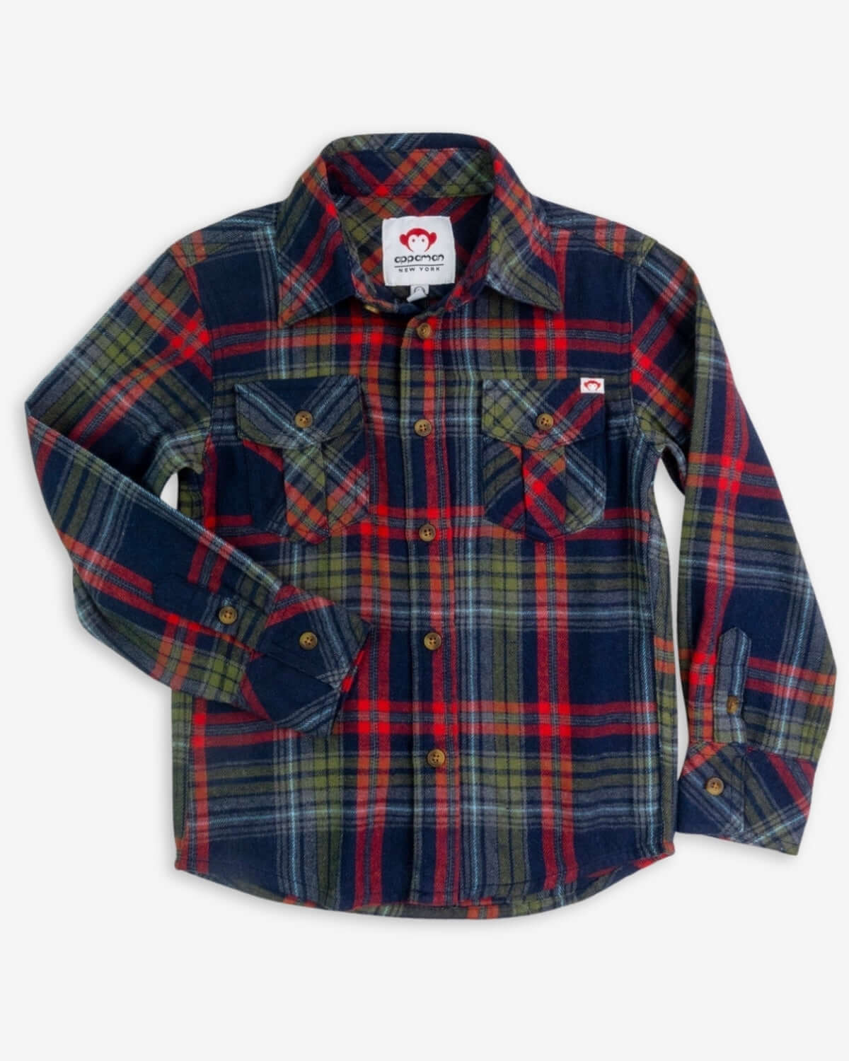 Flannel Shirt | Navy/Cranberry Plaid By Appaman Flannel Shirt | Navy/Cranberry Plaid By Appaman