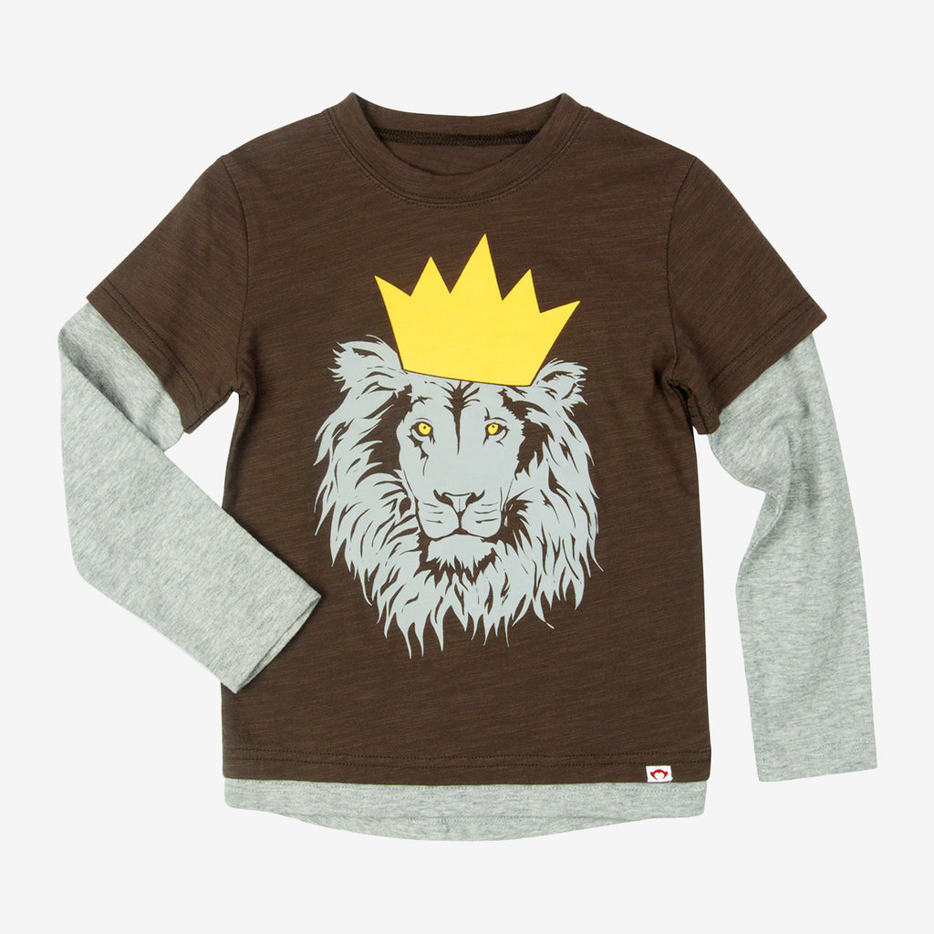 Appaman Best Quality Kids Clothing boys tops Repo Long Sleeve | Sepia