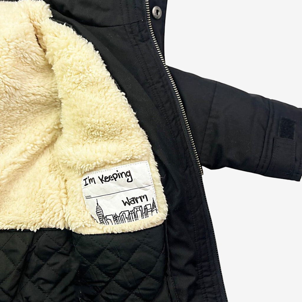 Appaman Best Quality Kids Clothing Boys Winter Coats Denali Down Coat | Black Herringbone