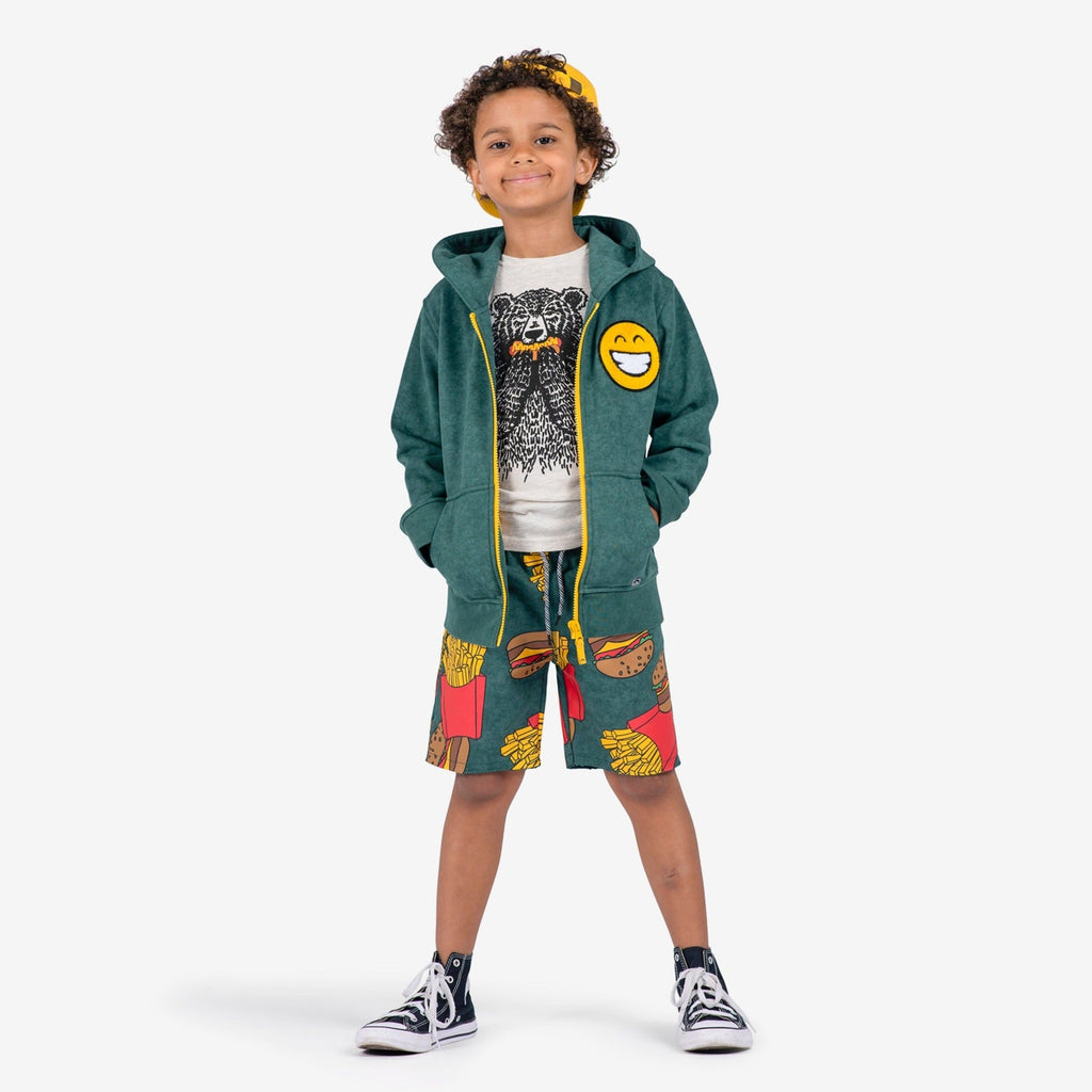 Appaman Best Quality Kids Clothing Camp Shorts | Burgers & Fries