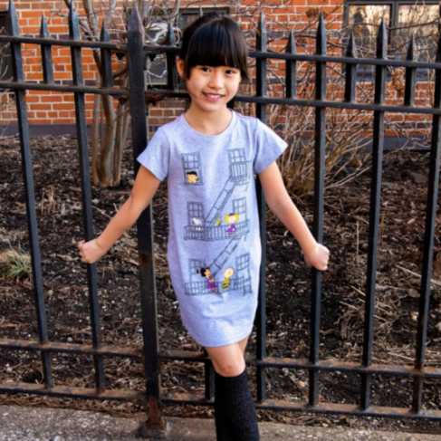 Appaman Best Quality Kids Clothing Collaboration Peanuts Dress | Heather Mist