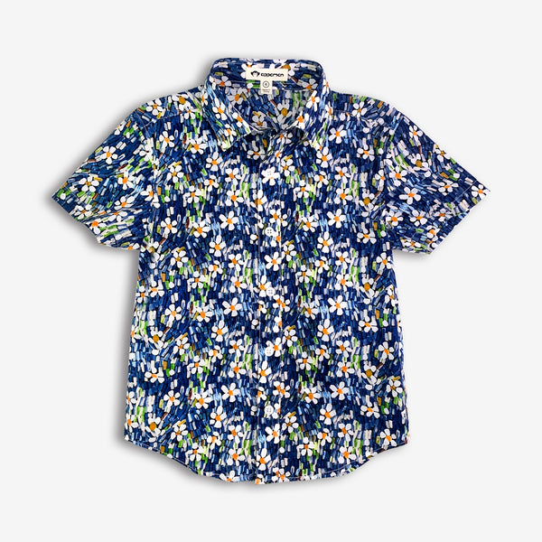 Appaman Best Quality Kids Clothing Day Party Shirt | Navy Daisy