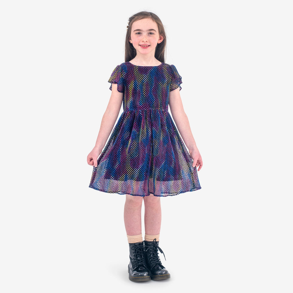 Appaman Best Quality Kids Clothing Ellie Dress | Metallic Dots