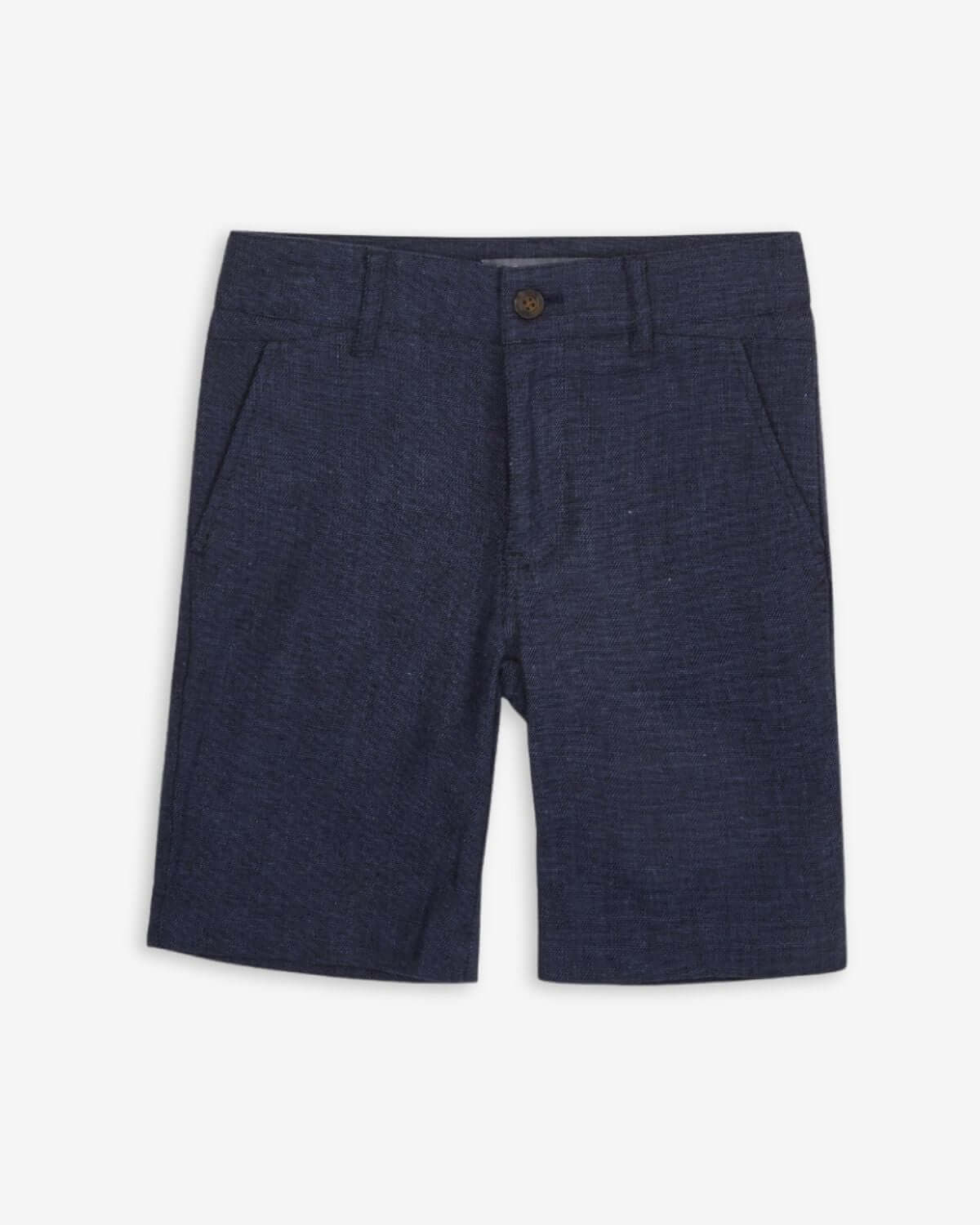 boys linen dress shorts Premium Blue Linen Shorts for Boys | Kids Summer Clothing