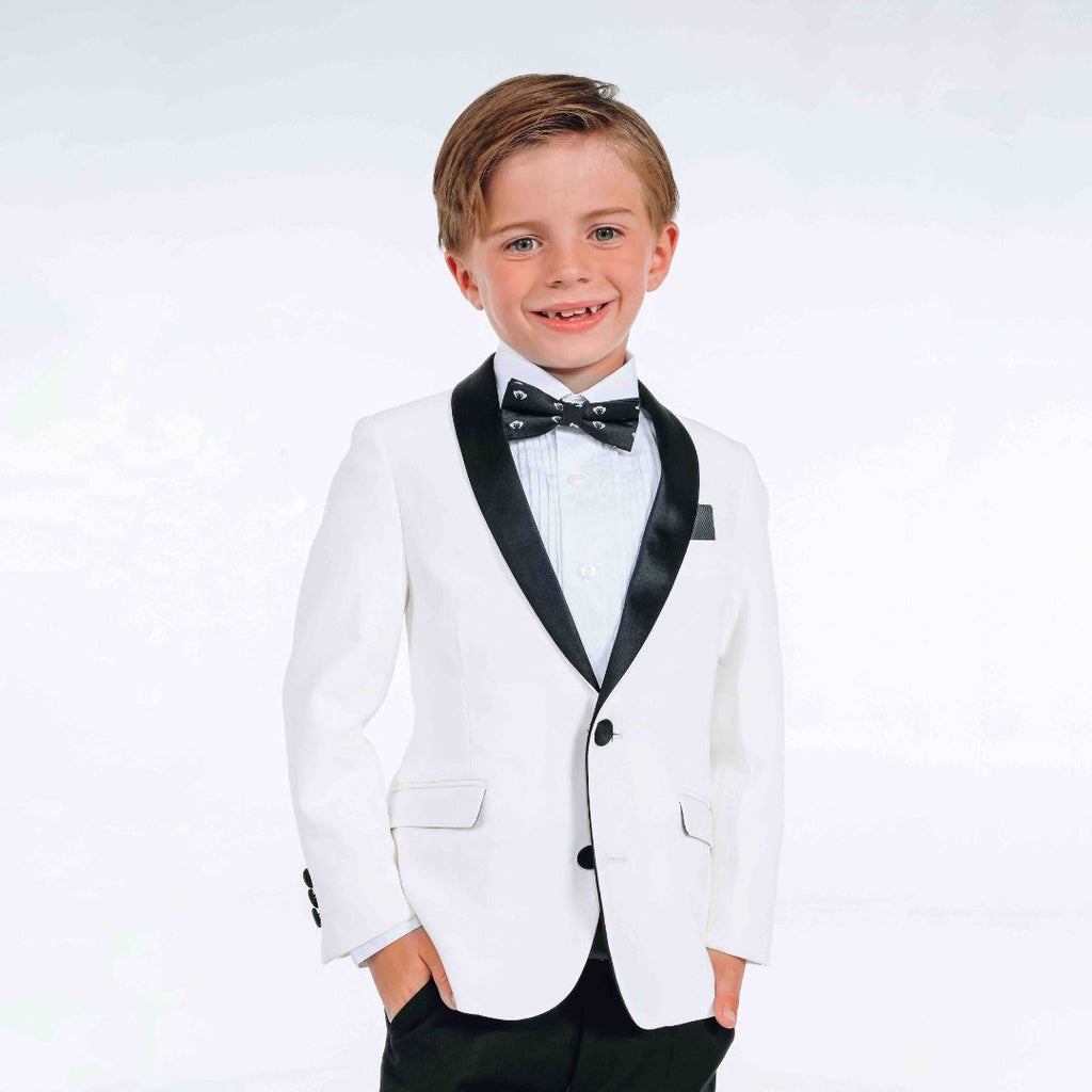 Appaman Best Quality Kids Clothing Fine Tailoring Jacket Tuxedo Suit Jacket | White