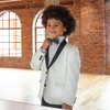 Appaman Best Quality Kids Clothing Fine Tailoring Permanent Tuxedo Suit Jacket | White