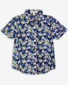 Navy Daisy Day Party Shirt, stylish kids clothes bursting with fun blooms for boys and girls. A must-have for back to school adventures!