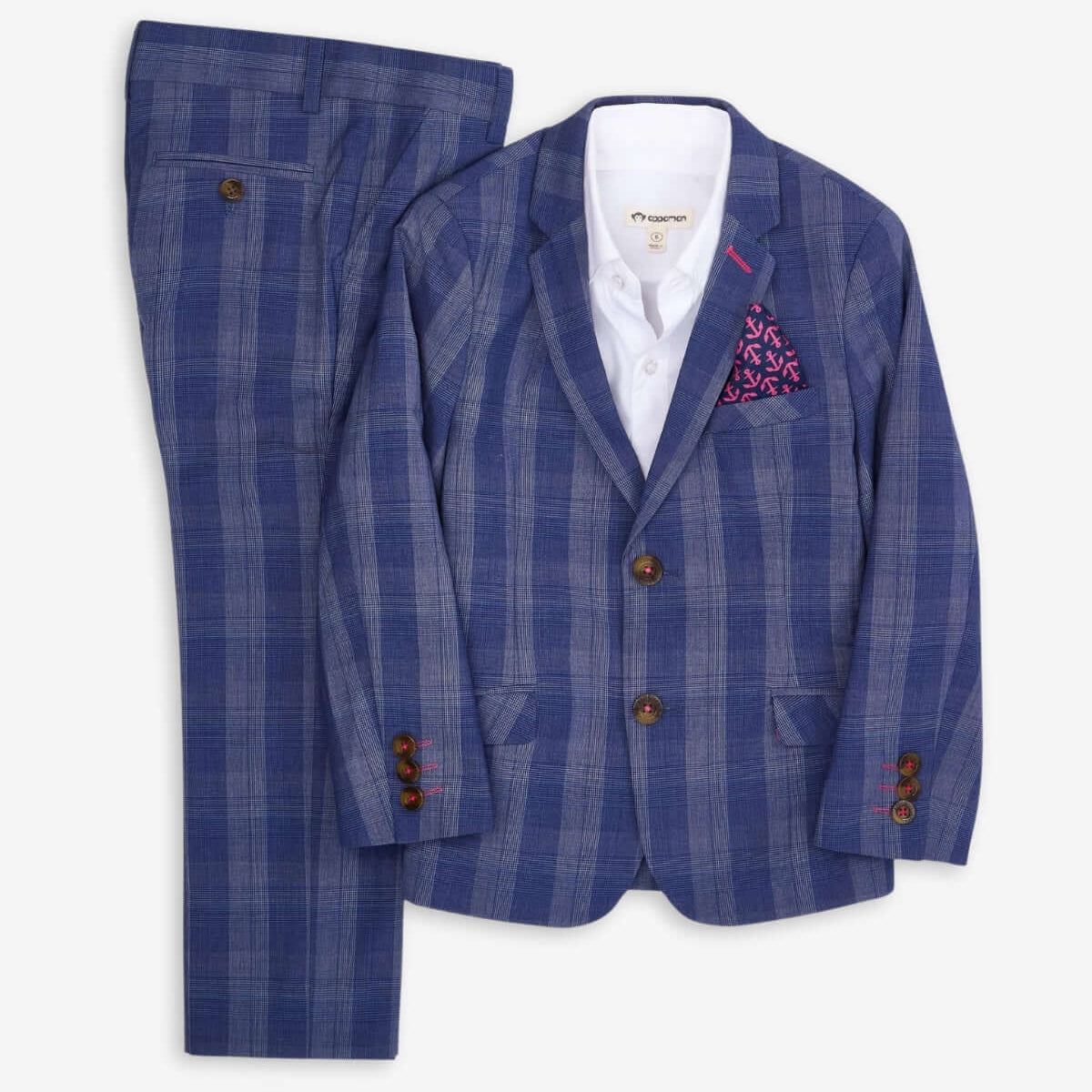 Plaid Boys Button-On Suit main image 1