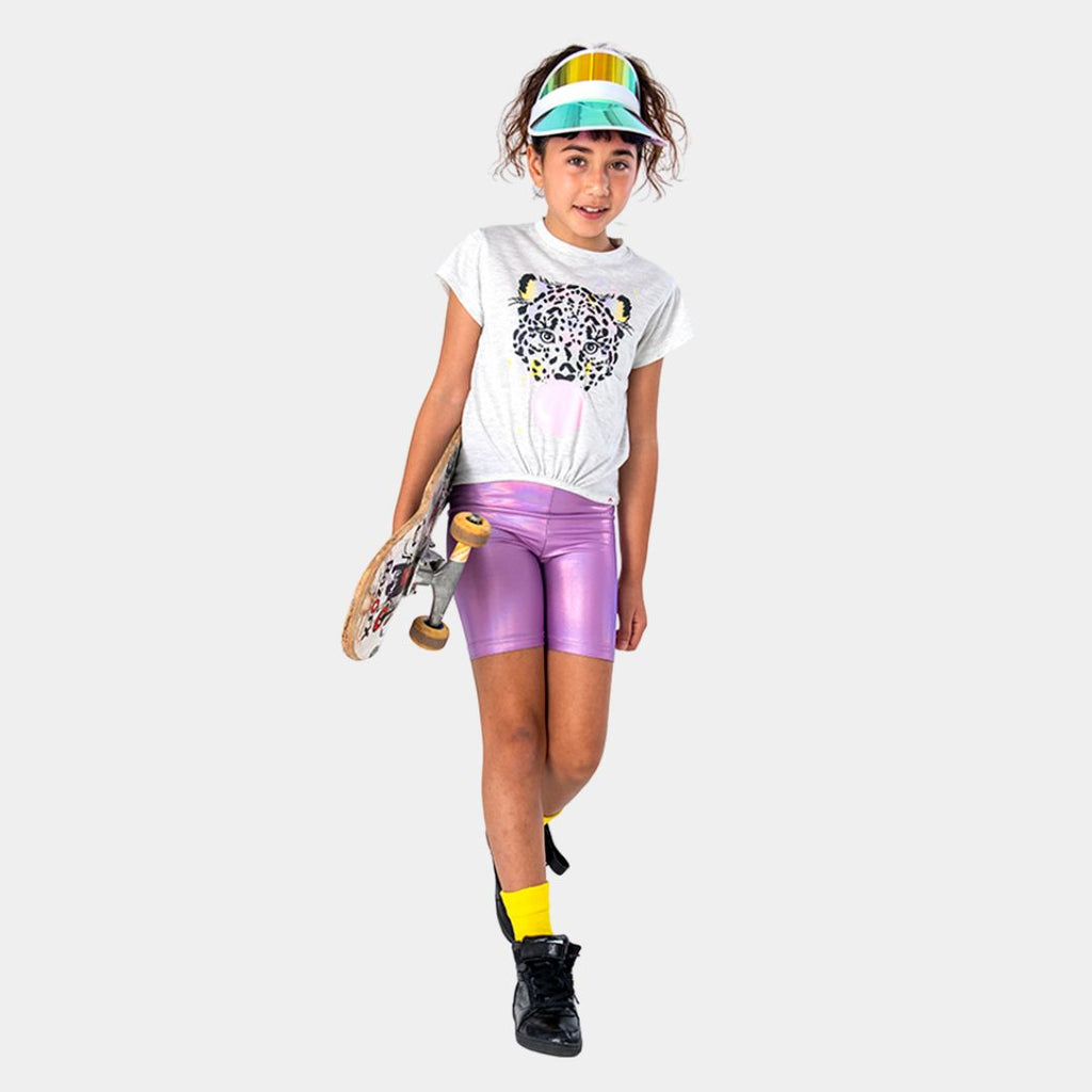 Appaman Best Quality Kids Clothing girls bottoms Bike Shorts | Metallic Pink