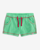 Vibrant mint Majorca Shorts for kids, the stylish choice for cool summer fun and back to school adventures!