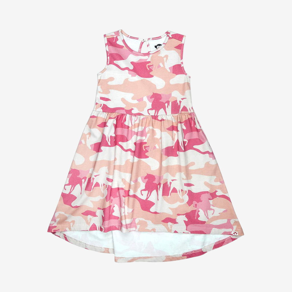 Appaman Best Quality Kids Clothing Girls Casual Dress Naxios Dress | Unicorn Camo
