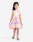 Bright and breezy multicolor daisy dress, perfect for playful summer adventures in high-quality kids clothes!