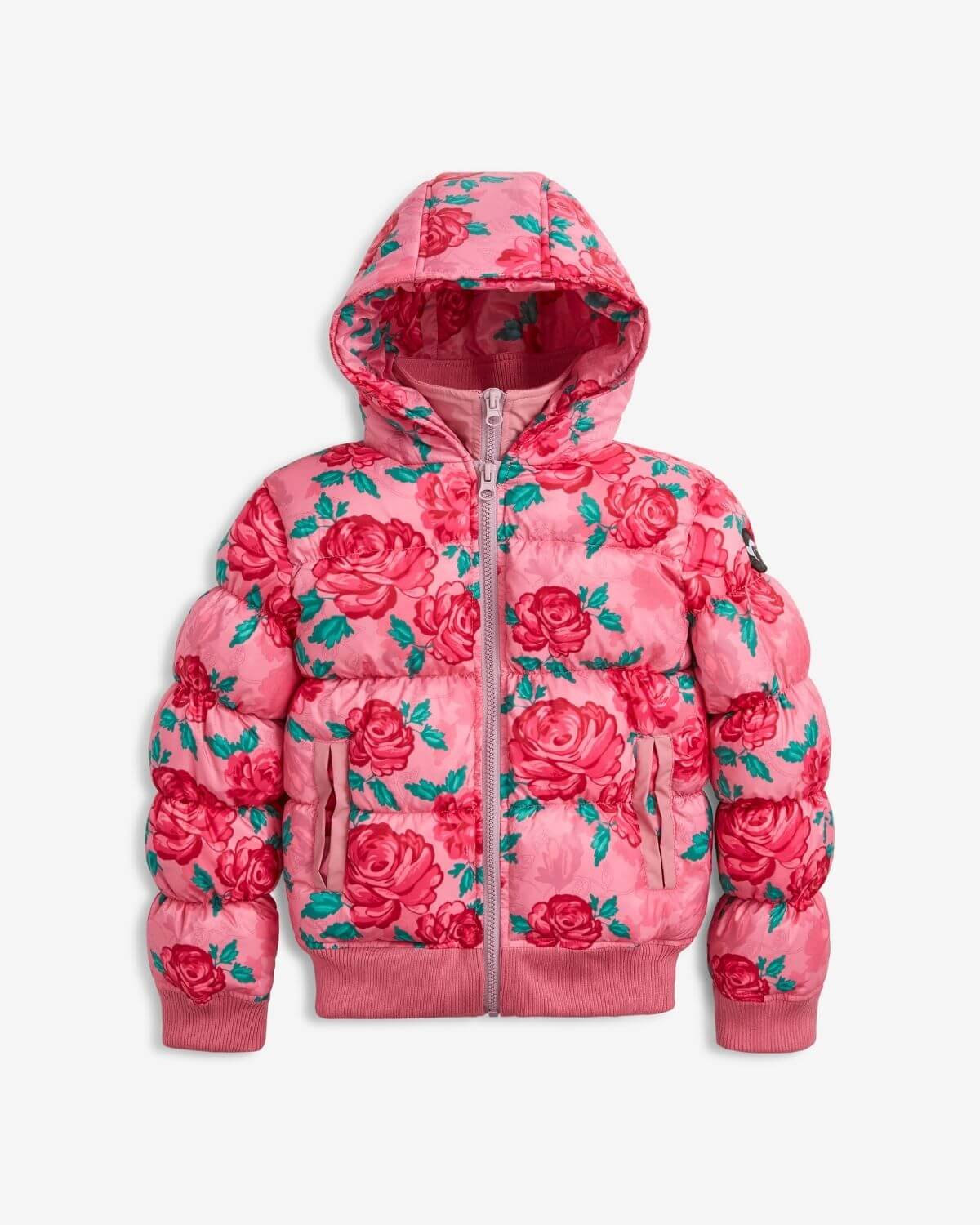 Girls Pink Floral Winter Jacket | Appaman
