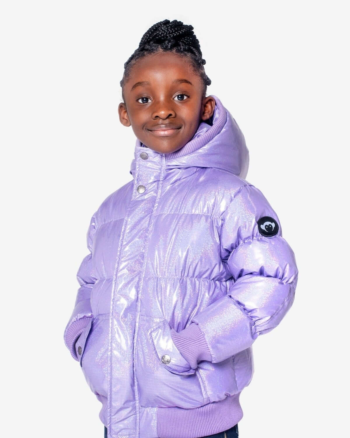 Kids Coat Winter Jacket Girls Hooded Flower Prints Toddler Outwe 並行輸入品