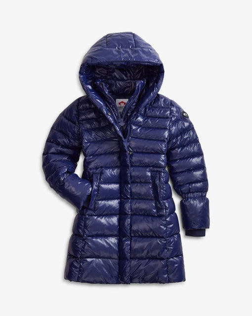 Stylish Blue Lovi Long Puffer coat—water-resistant, cozy, and ready for school days or snowy adventures!