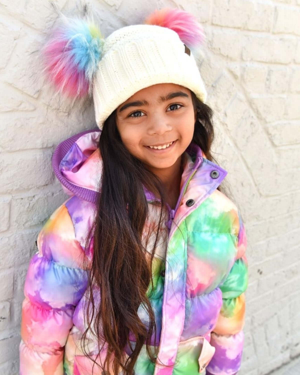 tie dye winter coat
