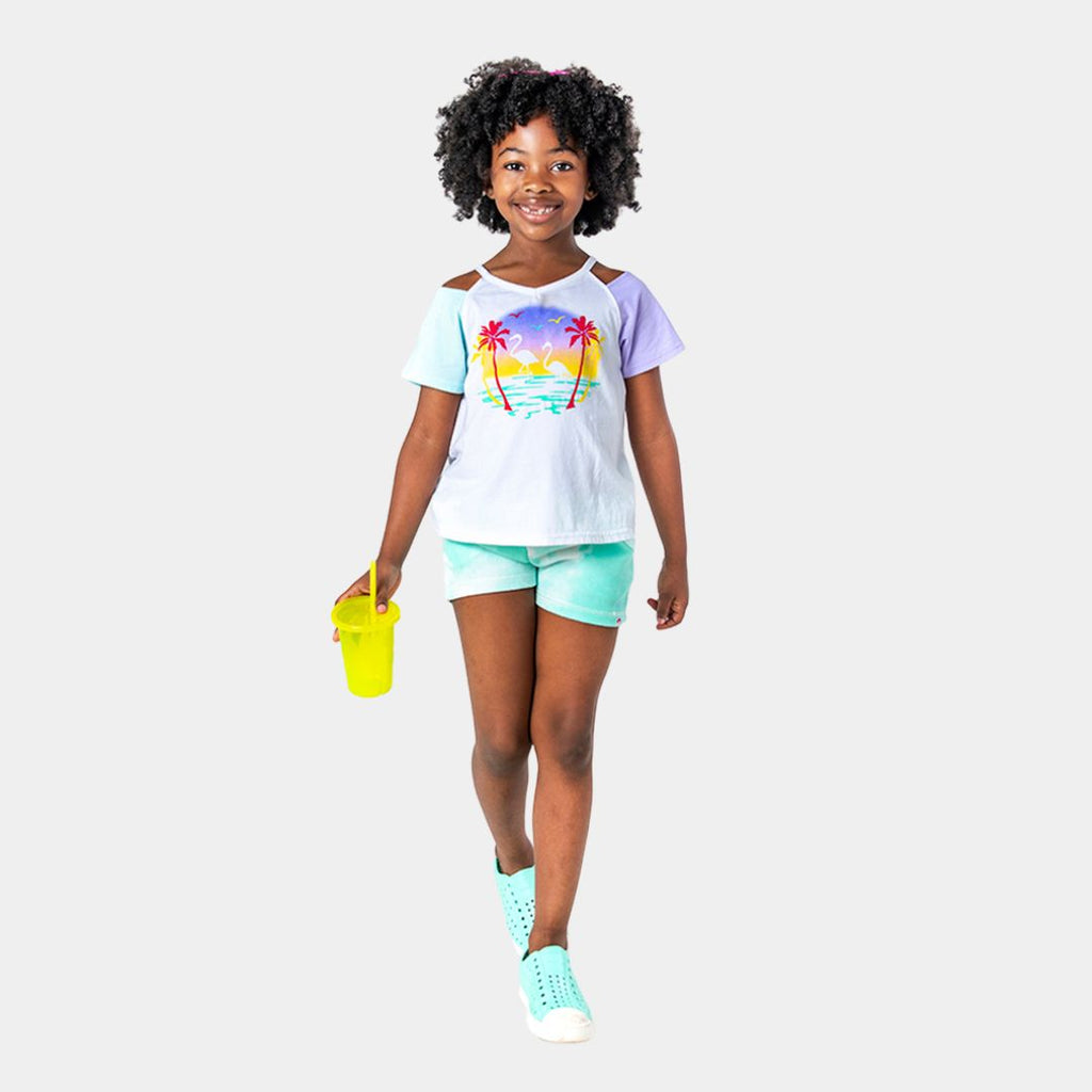 Appaman Best Quality Kids Clothing girls shorts Majorca Shorts | Aqua Cloud