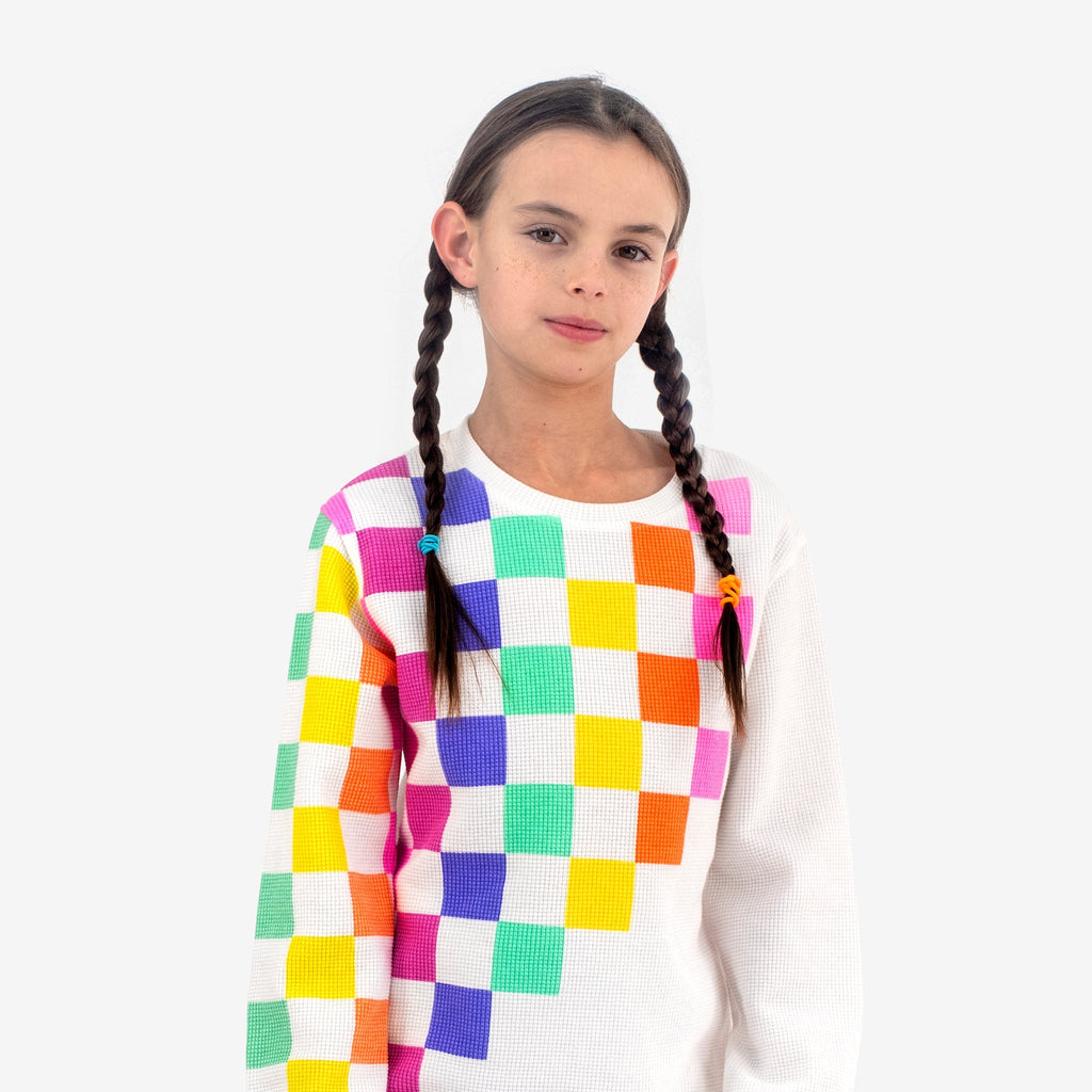 Appaman Best Quality Kids Clothing Girls Sweater/Hoodie Ruby Sweatshirt | Checkerboard
