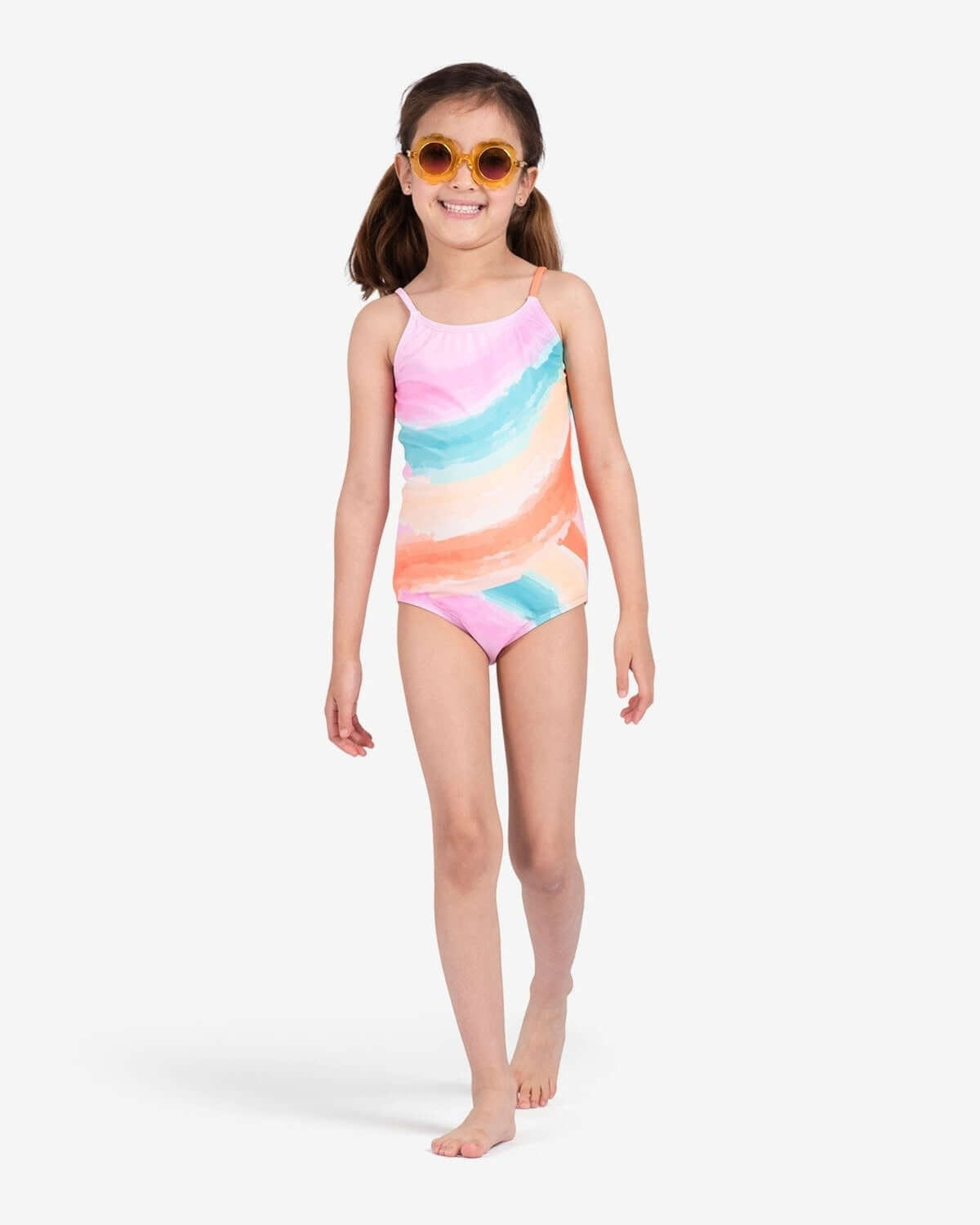 Girls Pink Swimsuit | UPF Swimsuit for Girls | Appaman