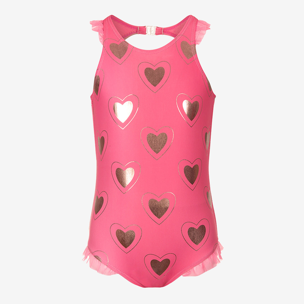 Appaman Best Quality Kids Clothing Girls Swim Calla Swimsuit | Hearts