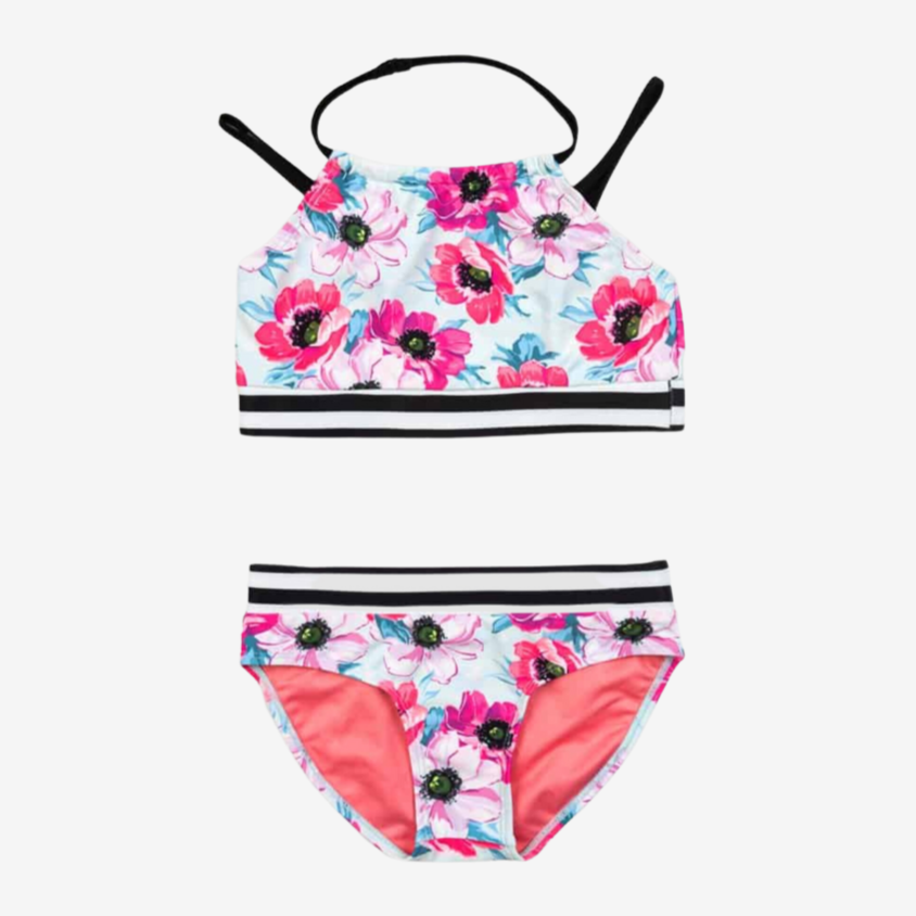 Appaman Best Quality Kids Clothing Girls Swim Malia Bikini Set | Coastal Poppies