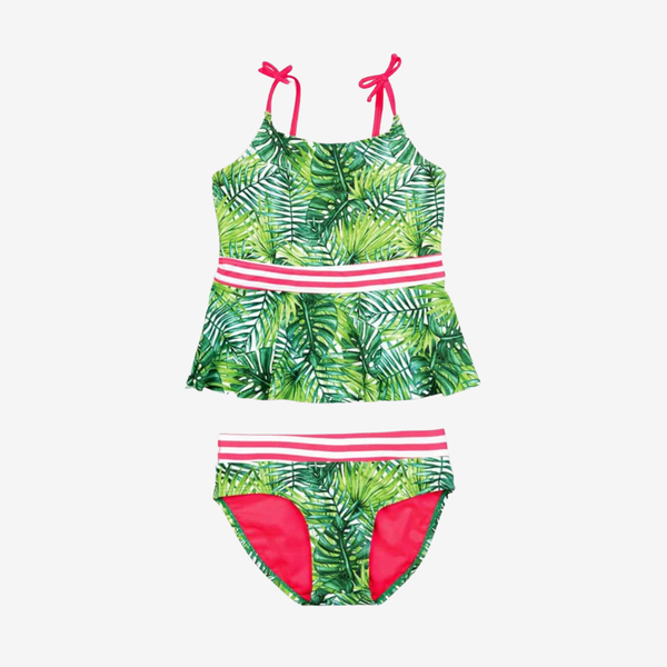 Appaman Best Quality Kids Clothing Girls Swim Marina Tankini Set | Palms