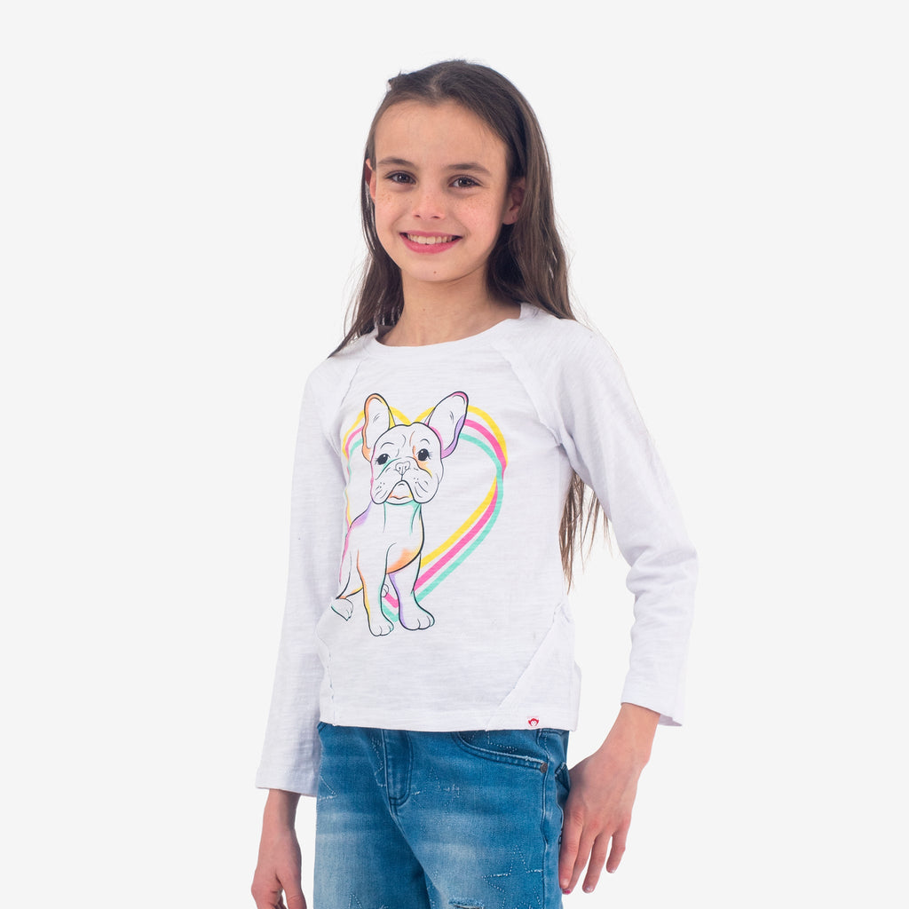 Appaman Best Quality Kids Clothing Girls Tops Adler Tee | French Bulldog