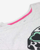 Stylish Girls Callaway Tee with chic Dalmatian design and vibrant pink neckline, perfect for trendy kids clothes.