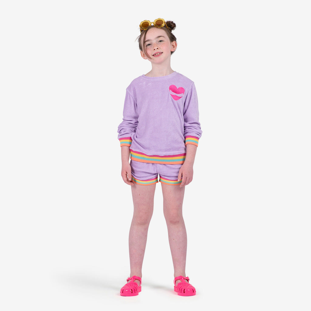 Appaman Best Quality Kids Clothing Girls Tops Ruby Sweatshirt | Sweet Lavender