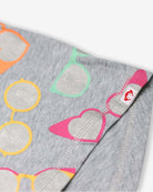 Vibrant sunglasses print on a comfy light grey tee—ideal kids clothes for stylish playdates and back to school fun!