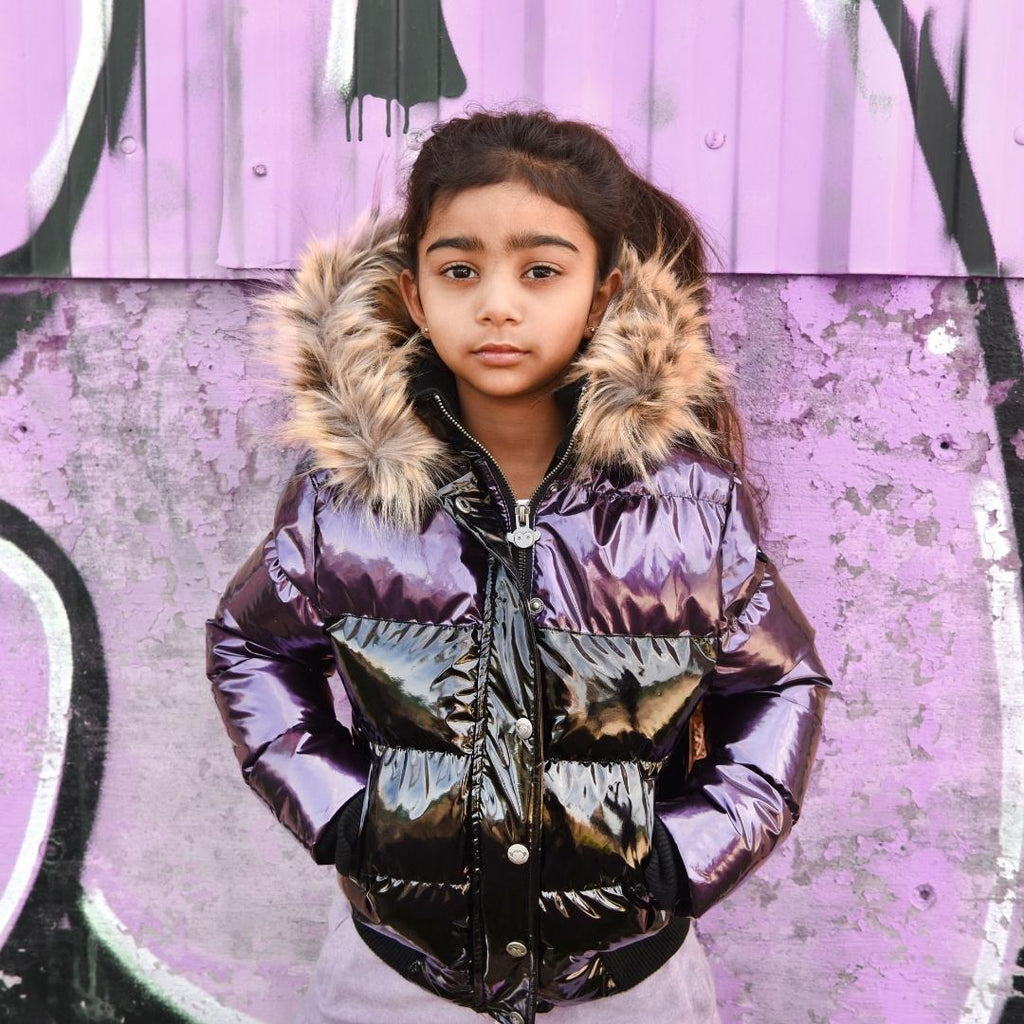 Appaman Best Quality Kids Clothing Girls Winter Coats Kyla Puffer Coat | Plum/Black