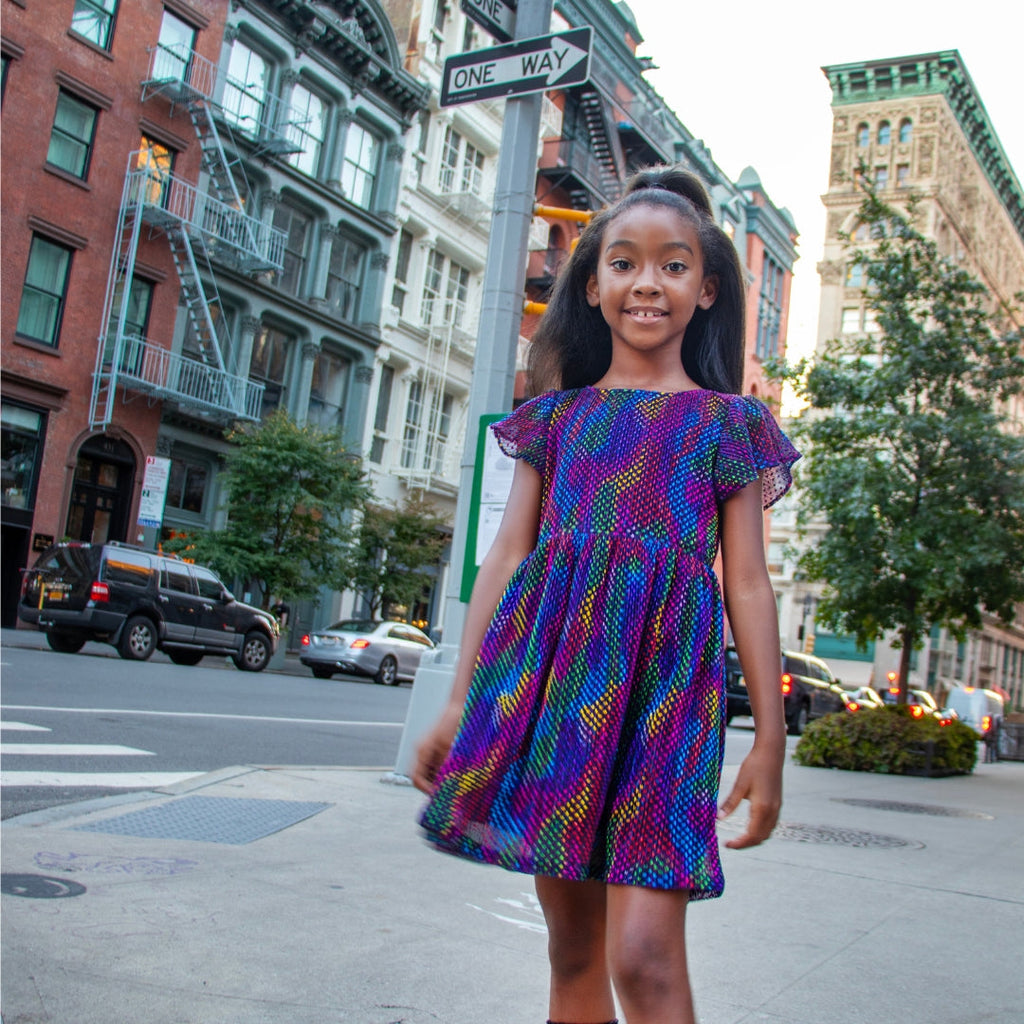 Appaman Best Quality Kids Clothing Holiday Dresses Ellie Dress | Metallic Dots