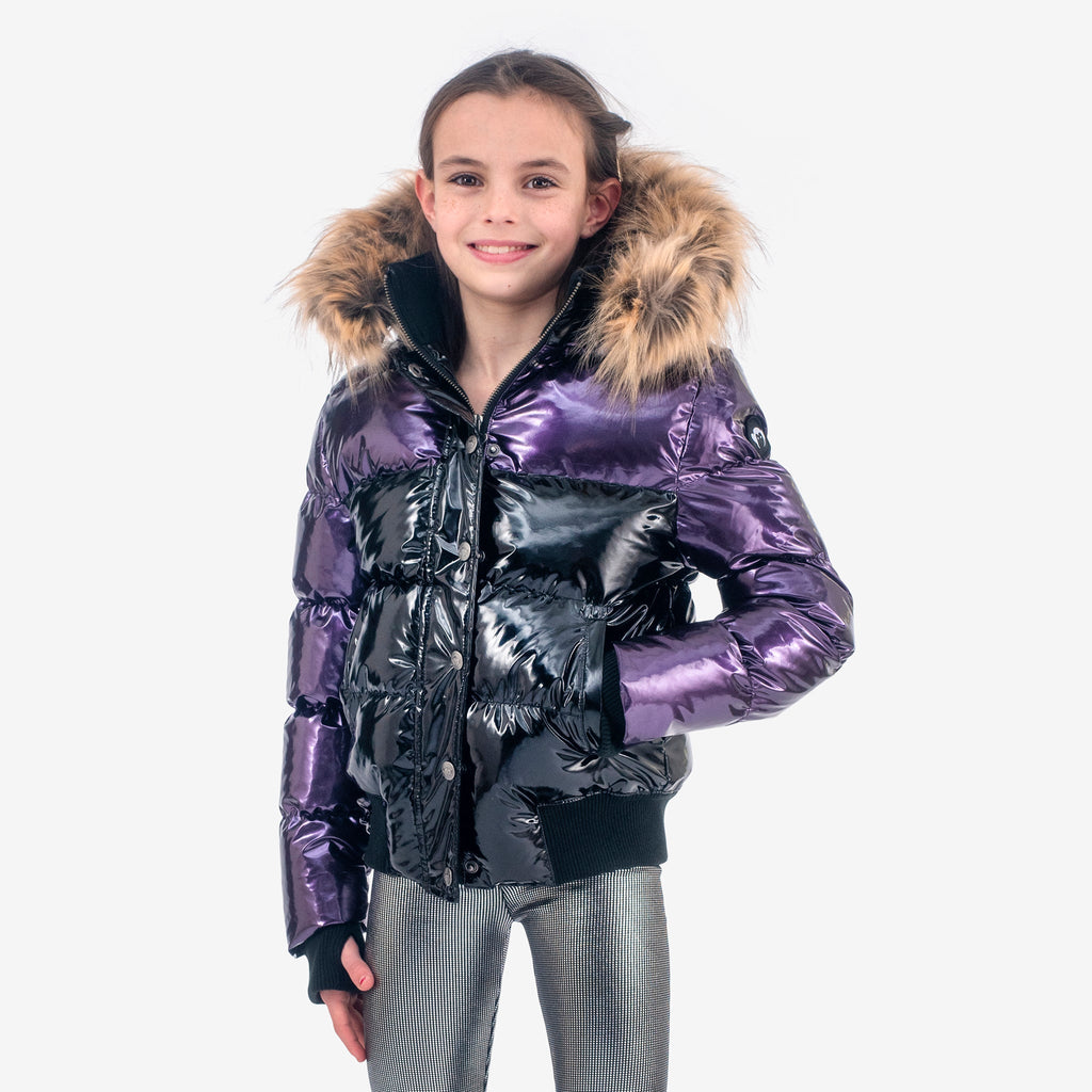 Appaman Best Quality Kids Clothing Kyla Puffer Coat | Plum/Black