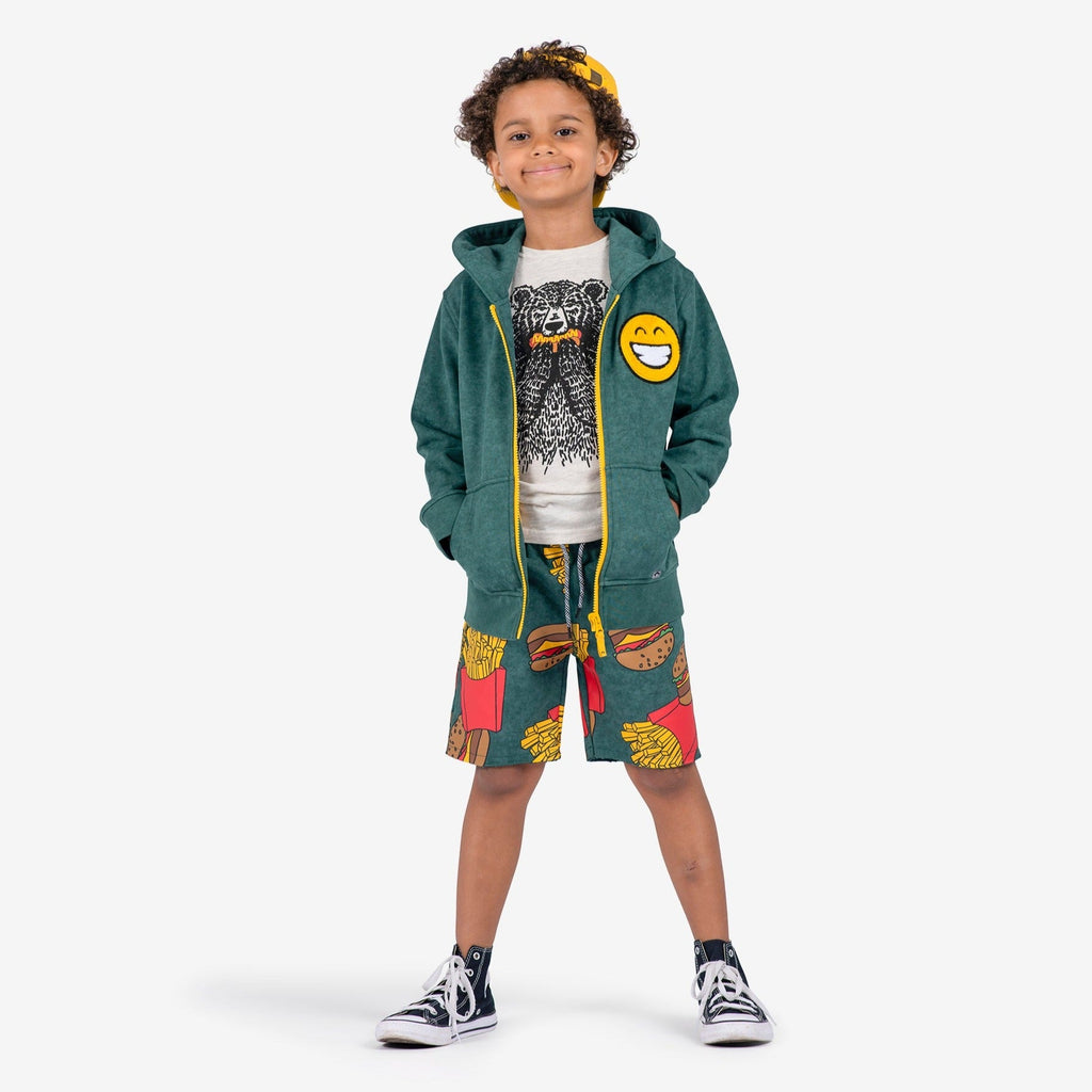 Appaman Best Quality Kids Clothing Magic Zip Hoodie | Dark Green