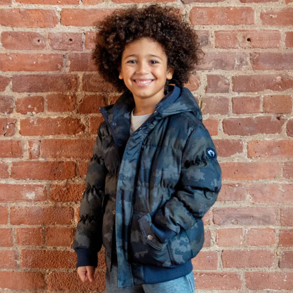 Appaman Best Quality Kids Clothing Outerwear Puffy Coat | Pixel Camo