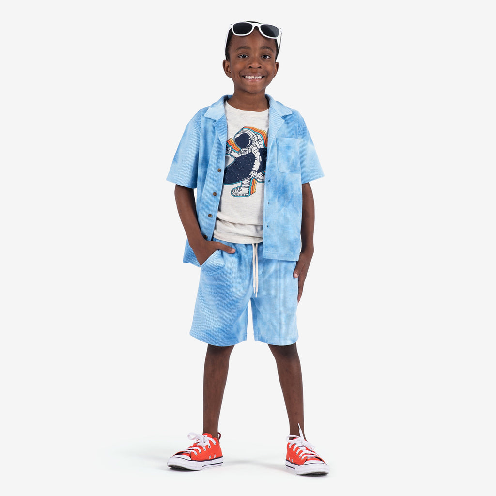 Appaman Best Quality Kids Clothing Resort Shorts | Blue Tie Dye