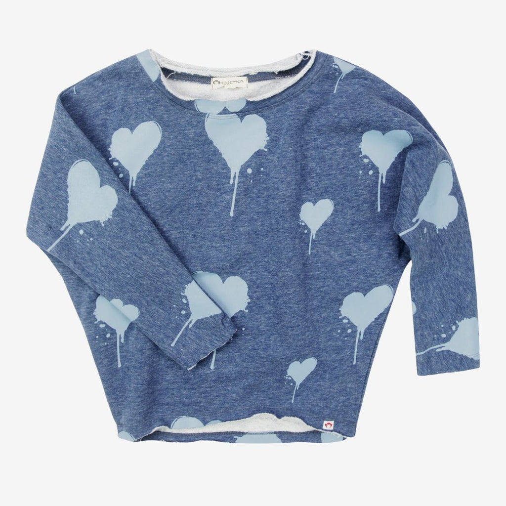 Appaman Best Quality Kids Clothing Sweater/Hoodie Slouchy Sweatshirt | Blue Melange