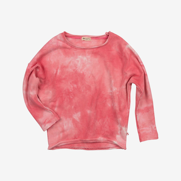 Appaman Best Quality Kids Clothing Sweater/Hoodie Slouchy Sweatshirt | Pink Tie Dye