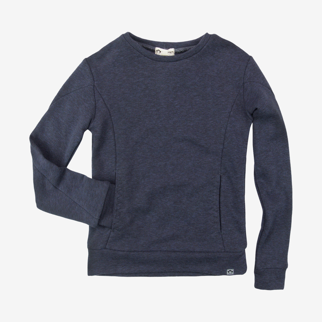 Appaman Best Quality Kids Clothing Tops Feature Crewneck | Navy Blue
