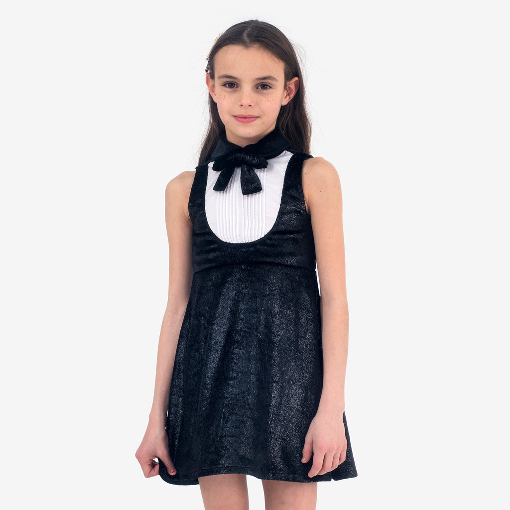 Appaman Best Quality Kids Clothing Tuxedo Dress | Black Velvet