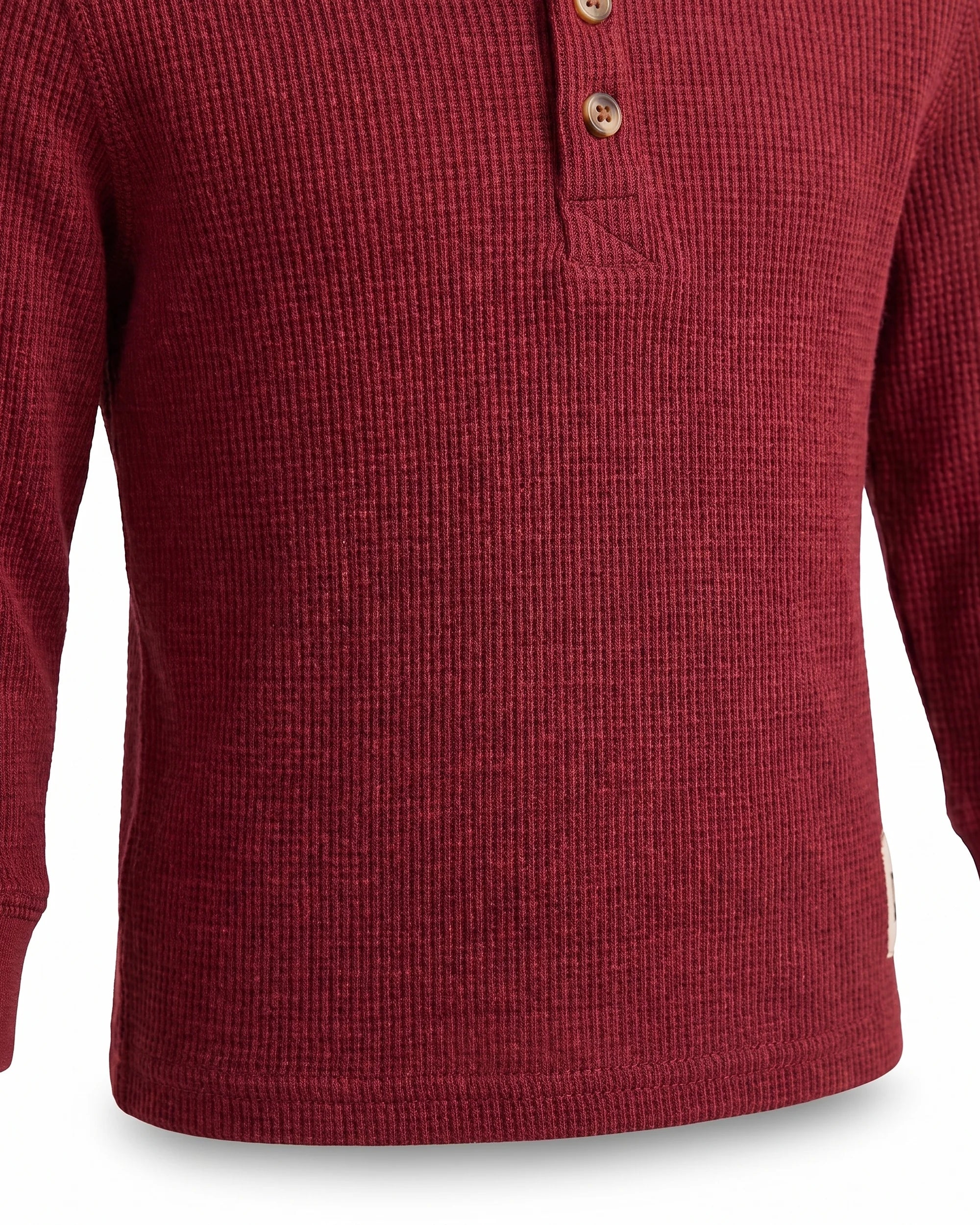 Dark Cherry Craftsman Thermal Henley — detail2