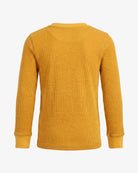 Mustard Craftsman Thermal Henley — back