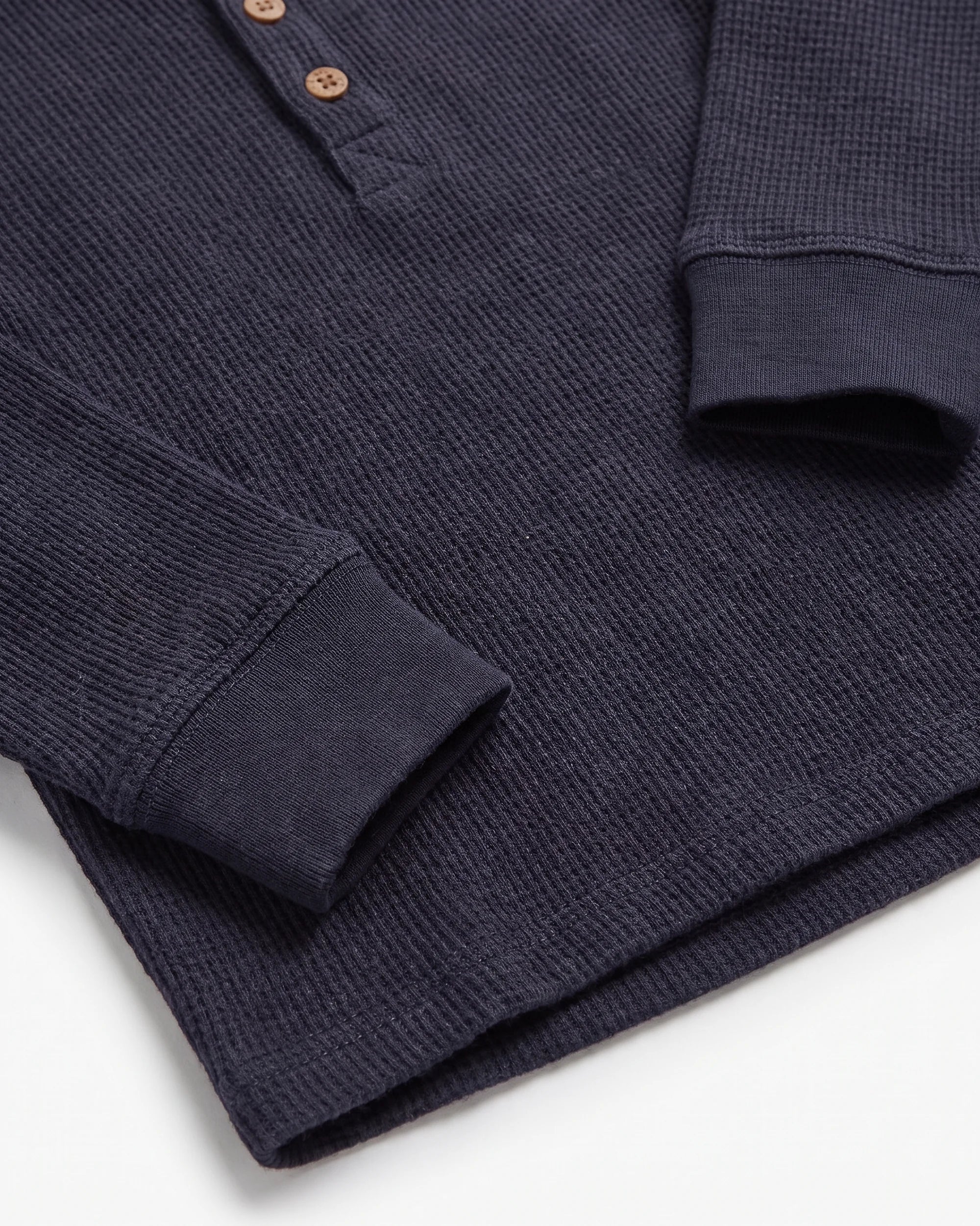 Navy Blue Craftsman Thermal Henley — detail2