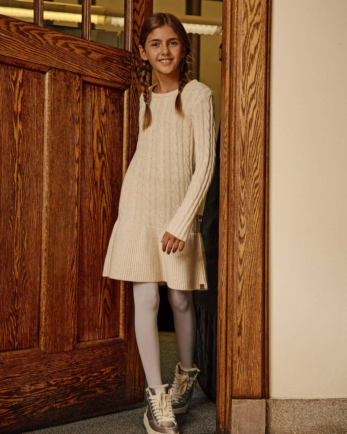 Cream Fisherman Sweater Dress Cream / 5 Cream Fisherman Sweater Dress Cream / 5